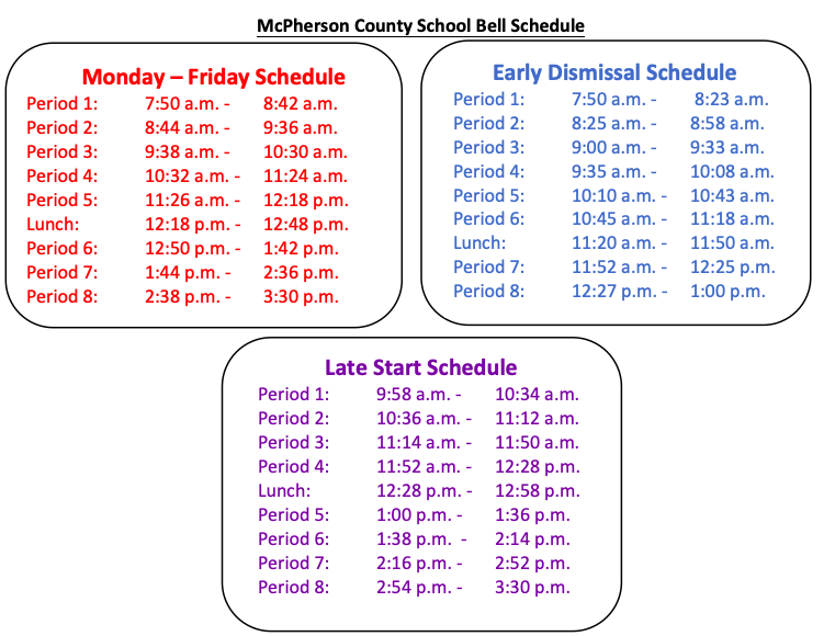 Bell schedule