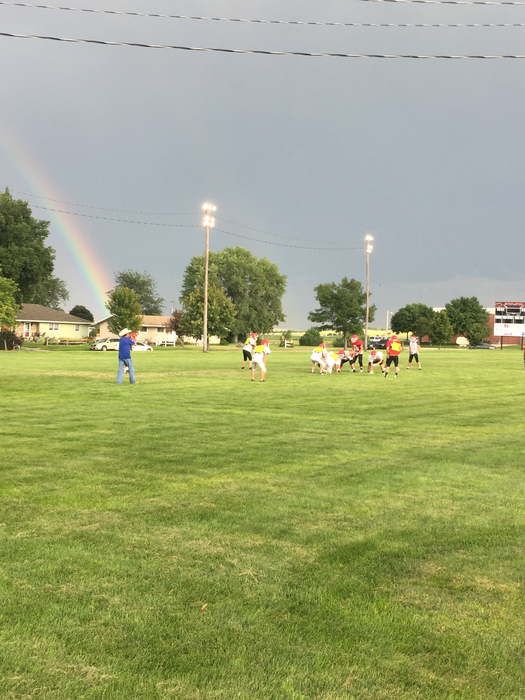 Thunder football looking like gold at the end of the rainbow!